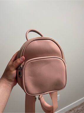 Compact Blush Pink Mini Backpack